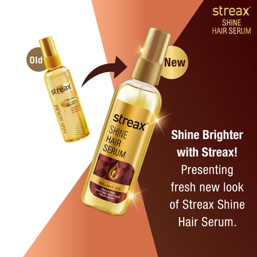 Streax Hair Serum 115ml, Vitalized with Walnut Oil, For Hair Smoothening & Shine. Hair Serum for dry, frizzy hair for men and women